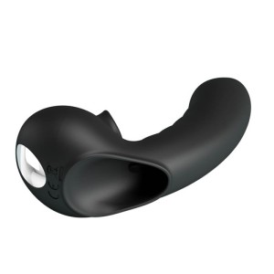 Pretty Love Hobgoblin Black-Finger Sleeve Silicone Vibrator