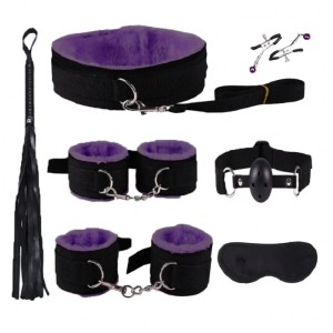 Set BDSM Sinner, 7 Pieces - Black/Purple