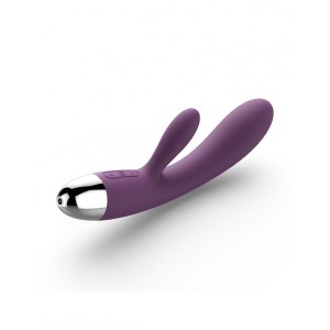 Svakom Alice Rechargeable Silicone Rabbit Vibrator Pale Violet