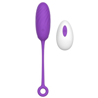 Vibrating Egg Pearl Love Egg, 10 Vibration Modes, Remote Control, Silicone, USB, Purple, 19.5 cm