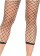 Women's Fence Fishnet Footless Tights, Black, One Size