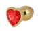 Hearty Metal Butt Plug Medium, Gold with Color Crystal - Assorted Colors