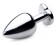 Hearty Metal Butt Plug Large, Gold with Color Crystal - Assorted Colors