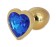 Hearty Metal Butt Plug Large, Gold with Color Crystal - Assorted Colors