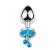 Small Metal Anal Plug With Bell Ring My Bells - Blue