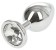 Metallic Buttplug Anal Stop Large Silver / Clear