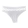 High Waist Elastic Thong Bikini, White