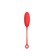 Vibrating Egg Pearl Love Egg, 10 Vibration Modes, Remote Control, Silicone, USB, Red, 19.5 cm