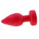 Anal Plug Led Light Vibrating Plug, Remote Control, 10 Vibration Modes, Silicone, USB, Red, 9 cm
