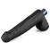 9" REAL SOFTEE Rechargeable Vibrating Dildo - Black