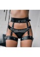 Faux Leather Double Suspenders